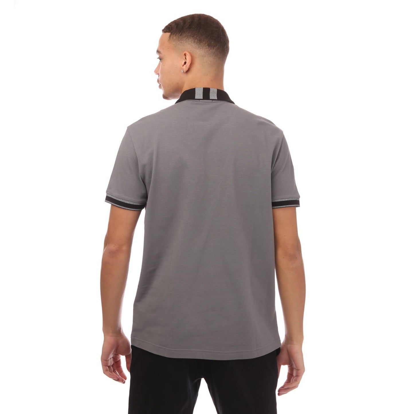 Grey - Back - Hugo Boss Mens Paddy 8 Polo Shirt