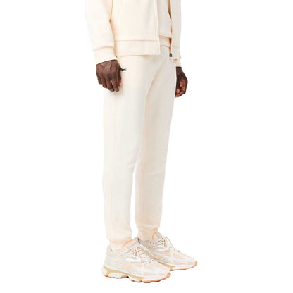 White - Side - Lacoste Mens Monochrome Sport Jogging Bottoms