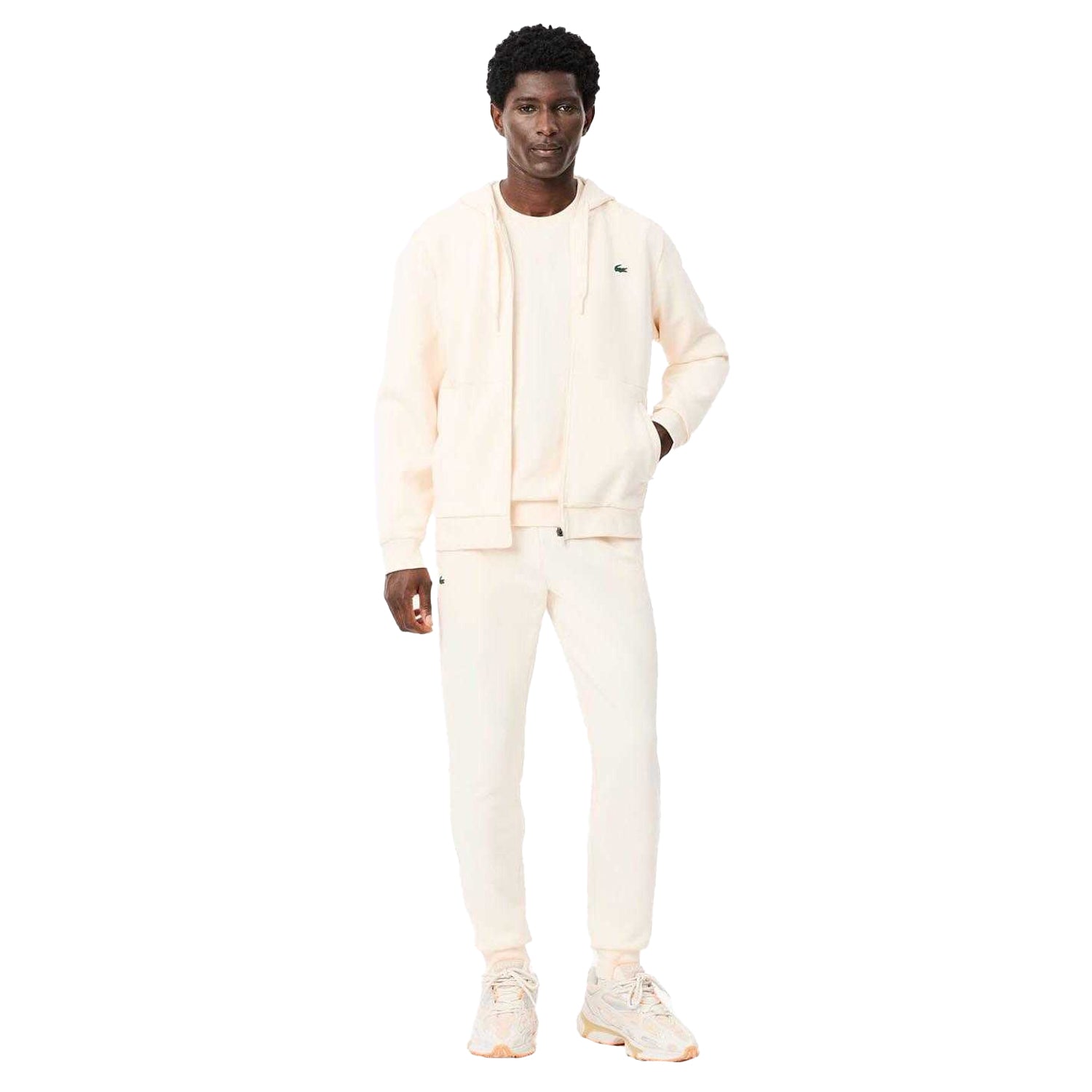 White - Lifestyle - Lacoste Mens Monochrome Sport Jogging Bottoms