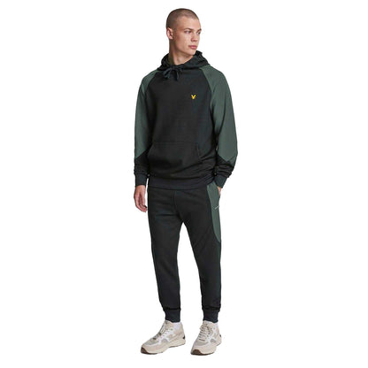 Black - Side - Lyle & Scott Mens Colour Block Jogging Bottoms
