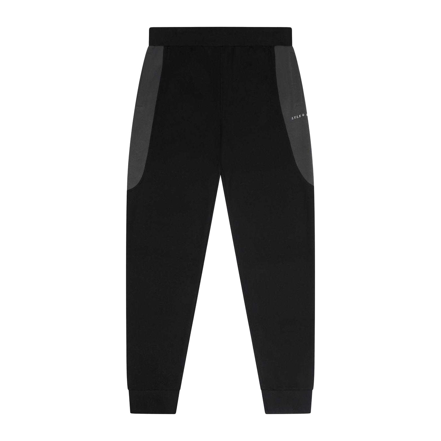 Black - Front - Lyle & Scott Mens Colour Block Jogging Bottoms