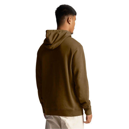 Olive - Back - Lyle & Scott Mens Ripple Logo Hoodie