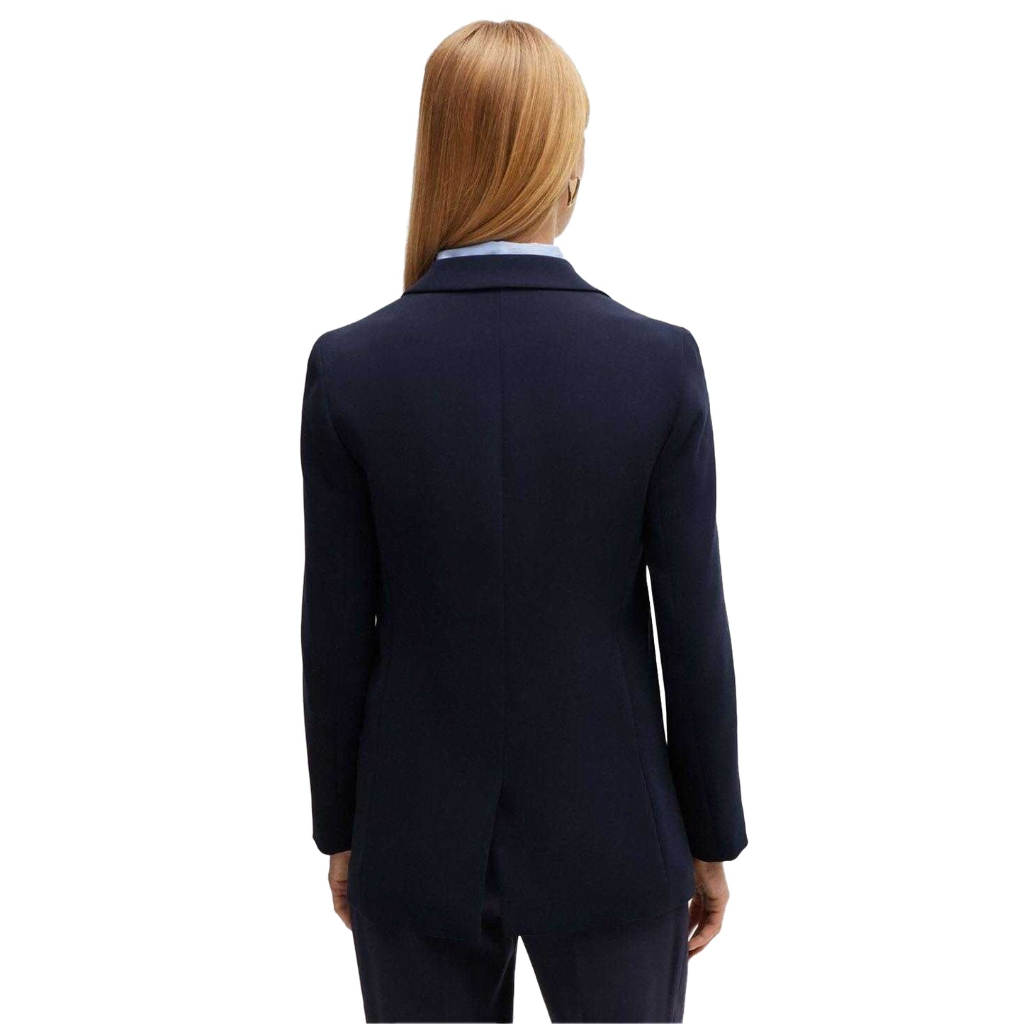 Blue - Back - Boss Womens-Ladies Jocalua8 Relaxed Fit Blazer