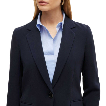Blue - Lifestyle - Boss Womens-Ladies Jocalua8 Relaxed Fit Blazer