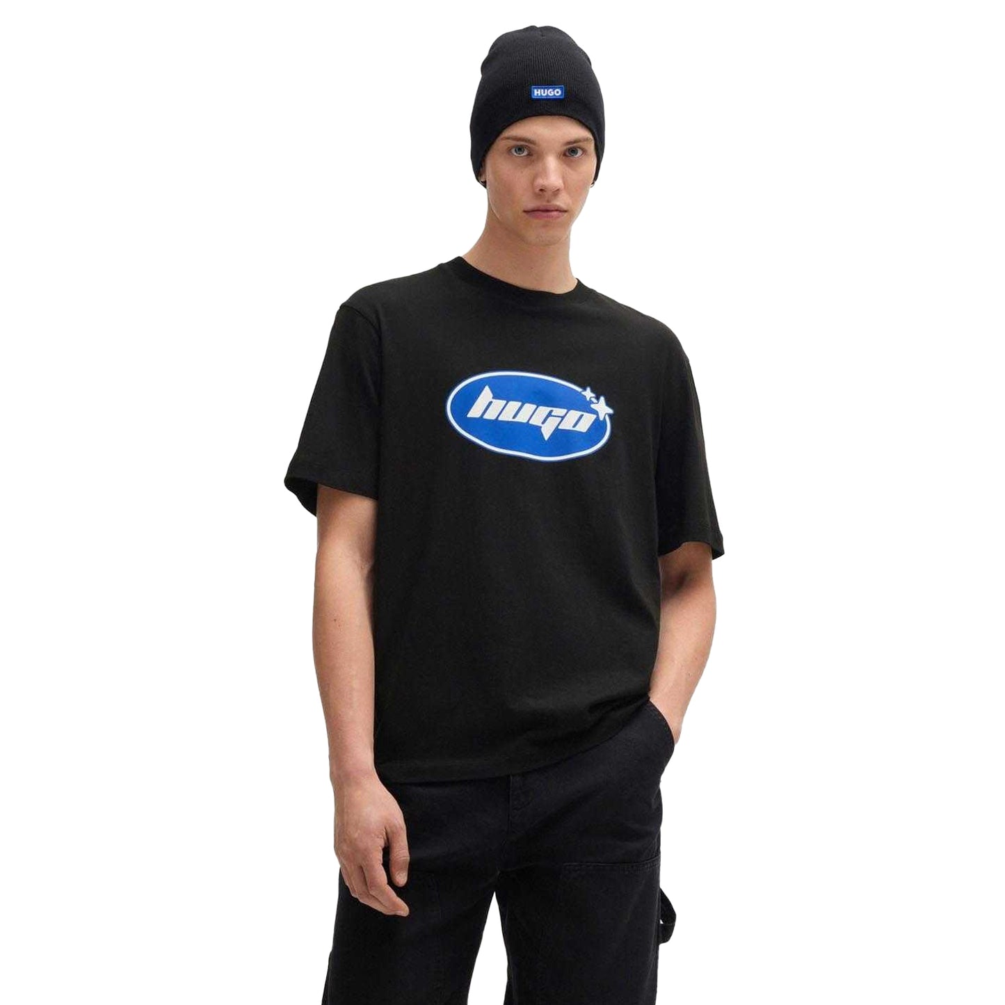 Black - Side - Hugo Mens Nugoclean T-Shirt