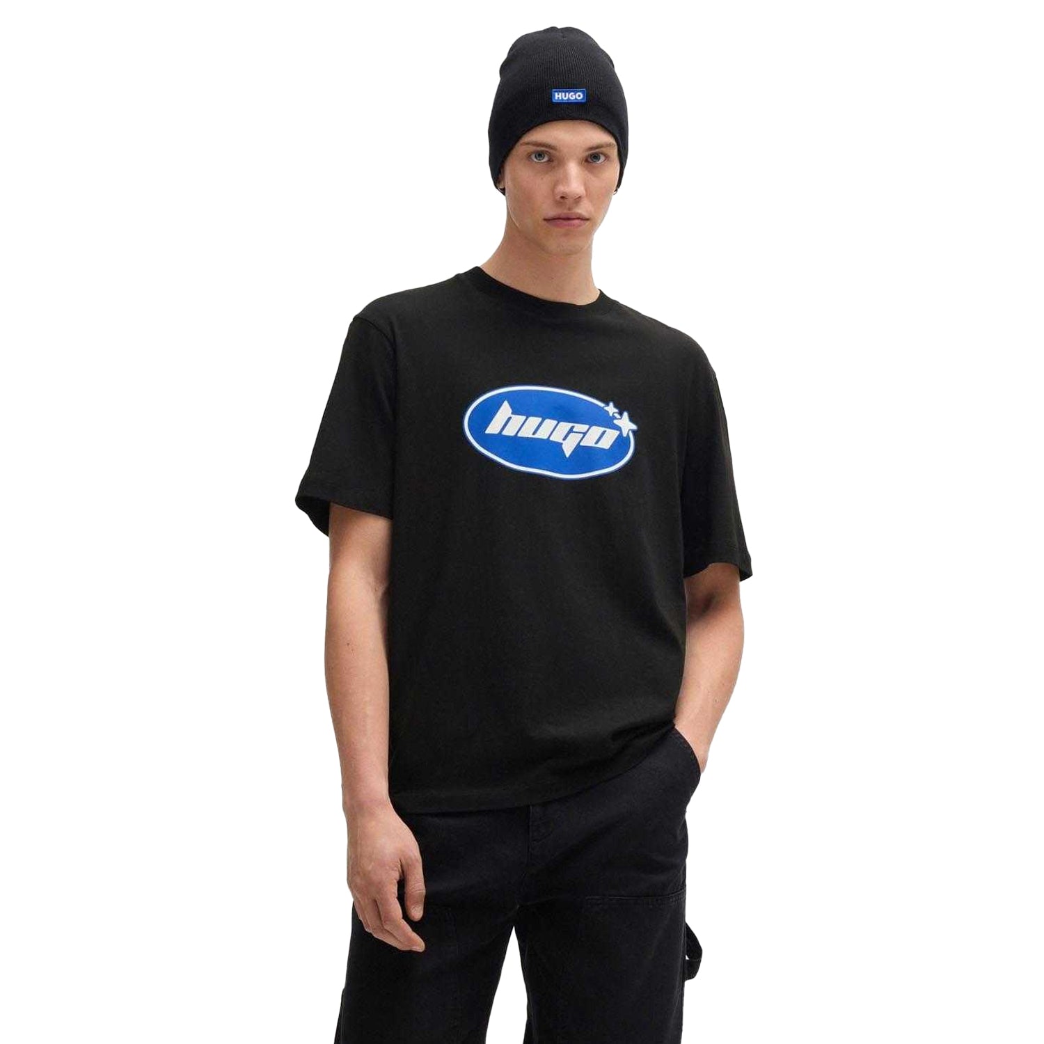 Black - Side - Hugo Mens Nugoclean T-Shirt