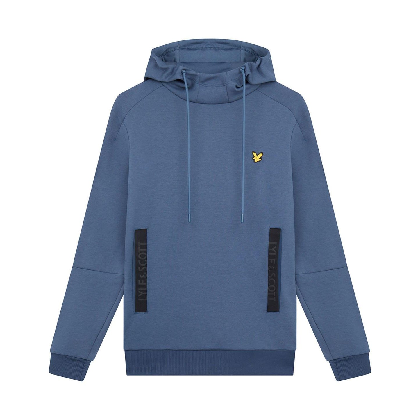 Navy - Front - Lyle & Scott Mens Branded Pocket Hoodie