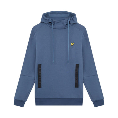 Navy - Front - Lyle & Scott Mens Branded Pocket Hoodie
