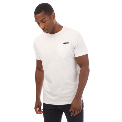 White - Front - Duck and Cover Mens Treymere T-Shirt