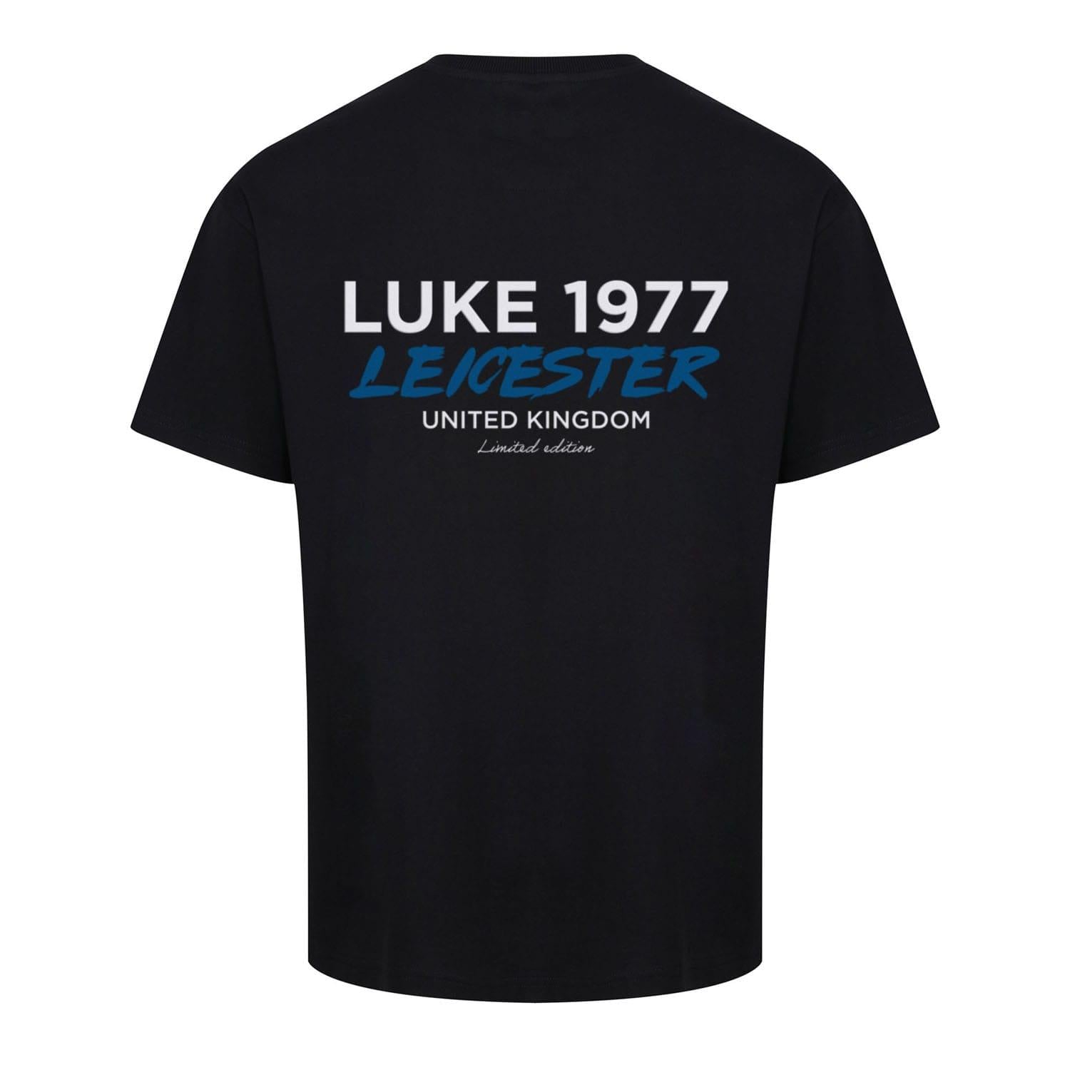 Black - Back - Luke 1977 Mens Leicester City T-Shirt