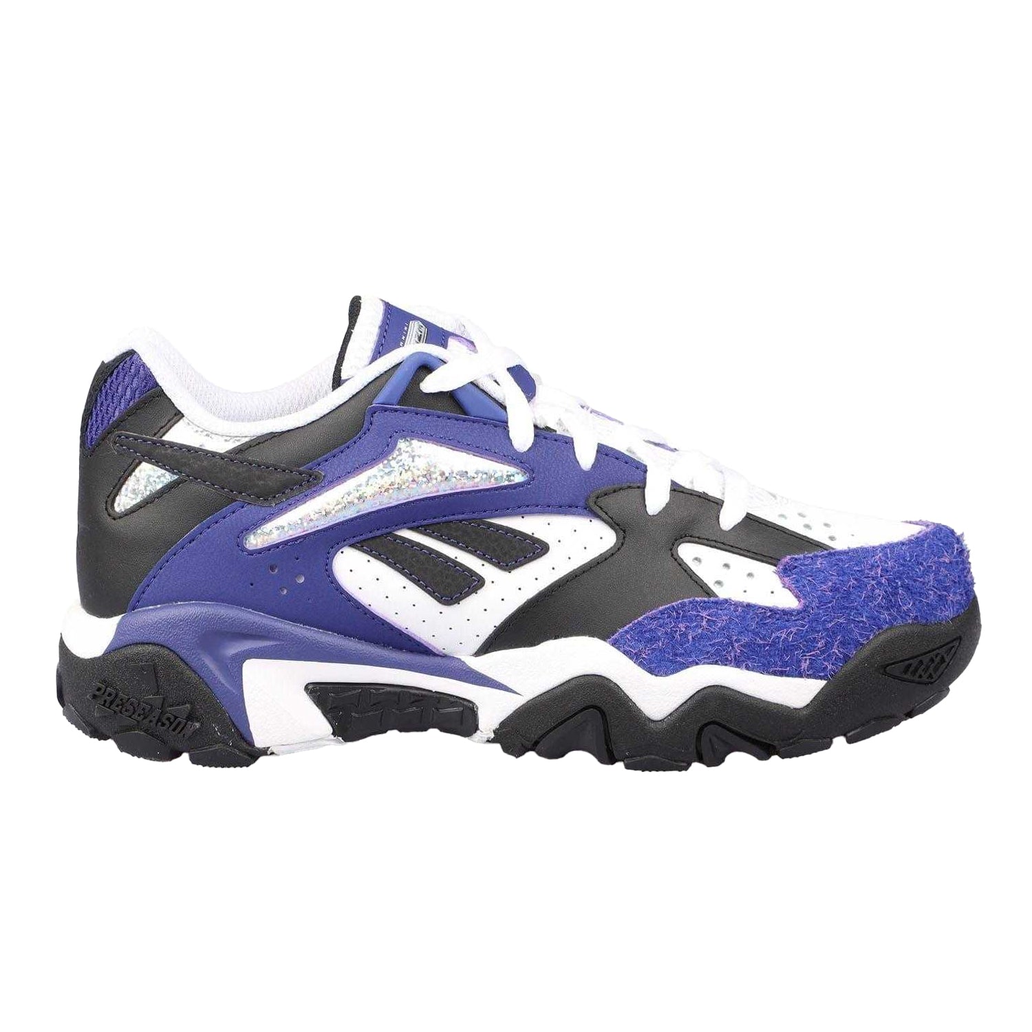 Purple - Side - Reebok Unisex Adult Preseason 94 Leather Low Trainers