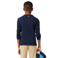 Navy - Lifestyle - Lacoste Childrens-Kids Print Heavy Cotton Badge T-Shirt
