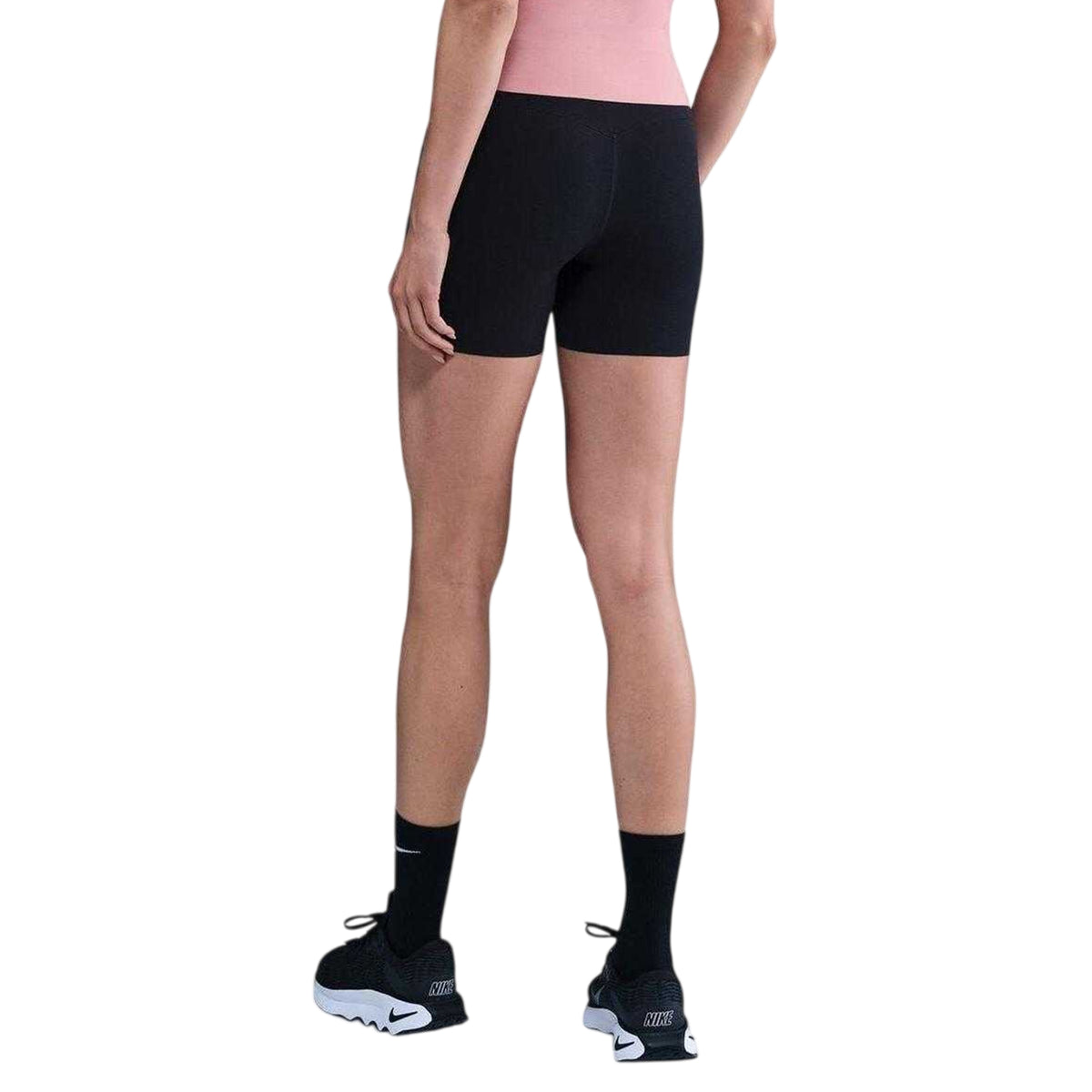 Black-Black - Back - Nike Womens Zenvy High Waist Cycling Shorts