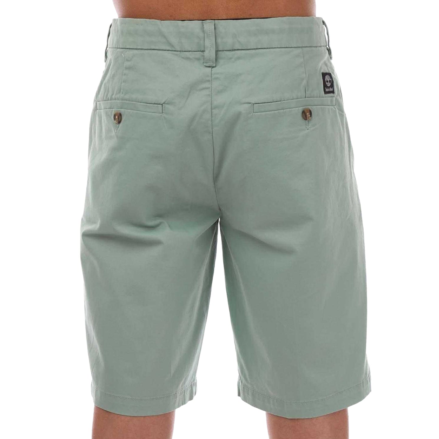Green - Back - Timberland Mens Claremont Twill Chino Shorts