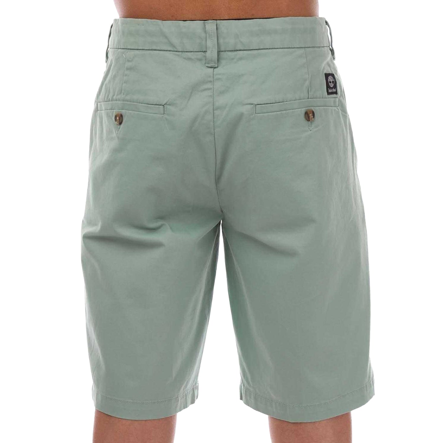 Green - Back - Timberland Mens Claremont Twill Chino Shorts
