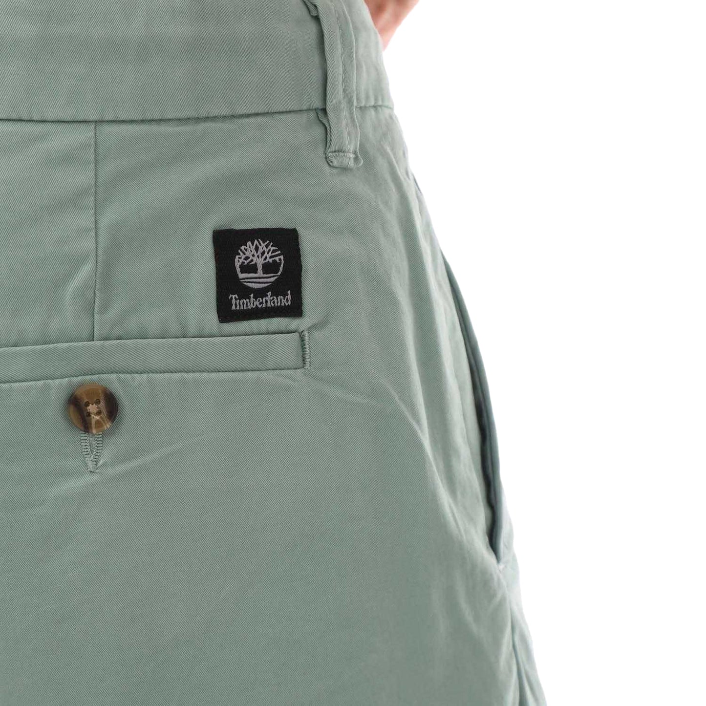 Green - Side - Timberland Mens Claremont Twill Chino Shorts