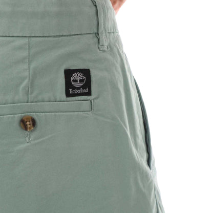 Green - Side - Timberland Mens Claremont Twill Chino Shorts