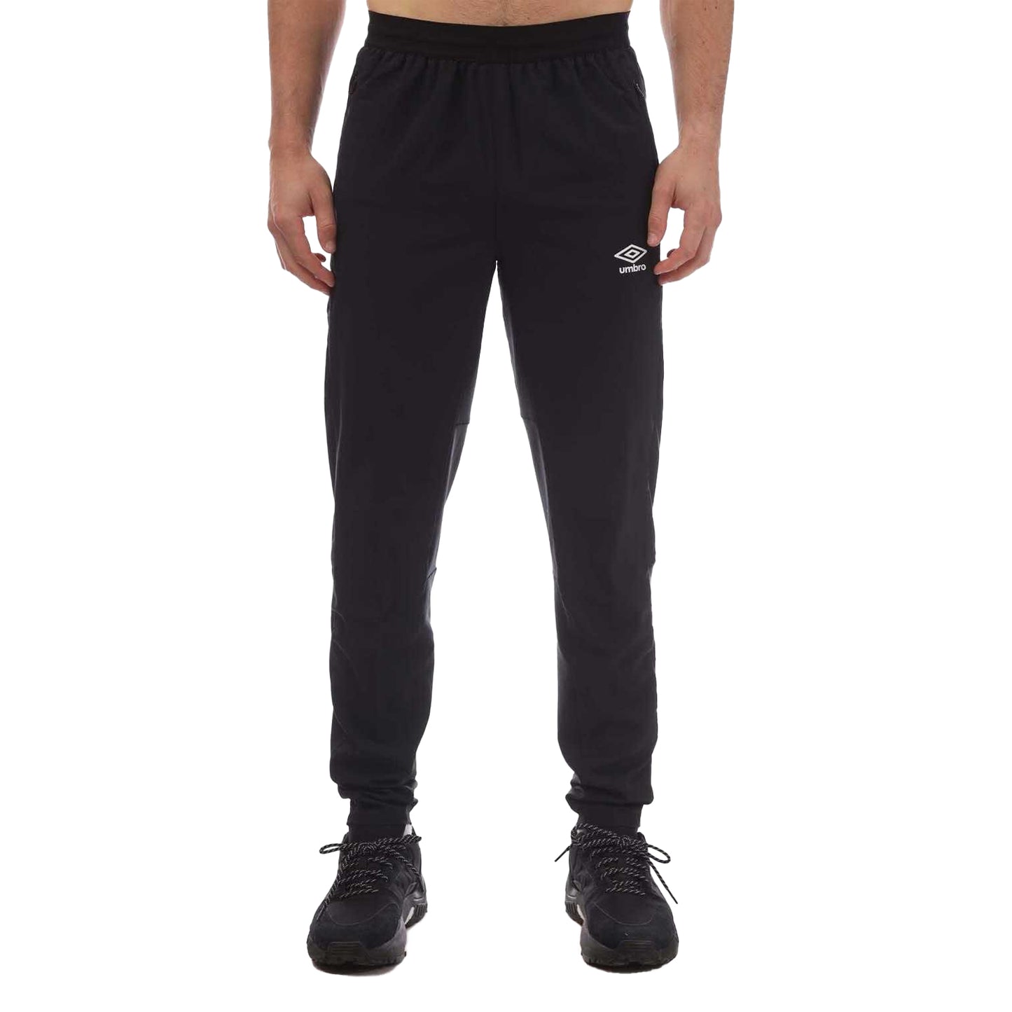 Black - Front - Umbro Mens Premier Presentation Jogging Bottoms