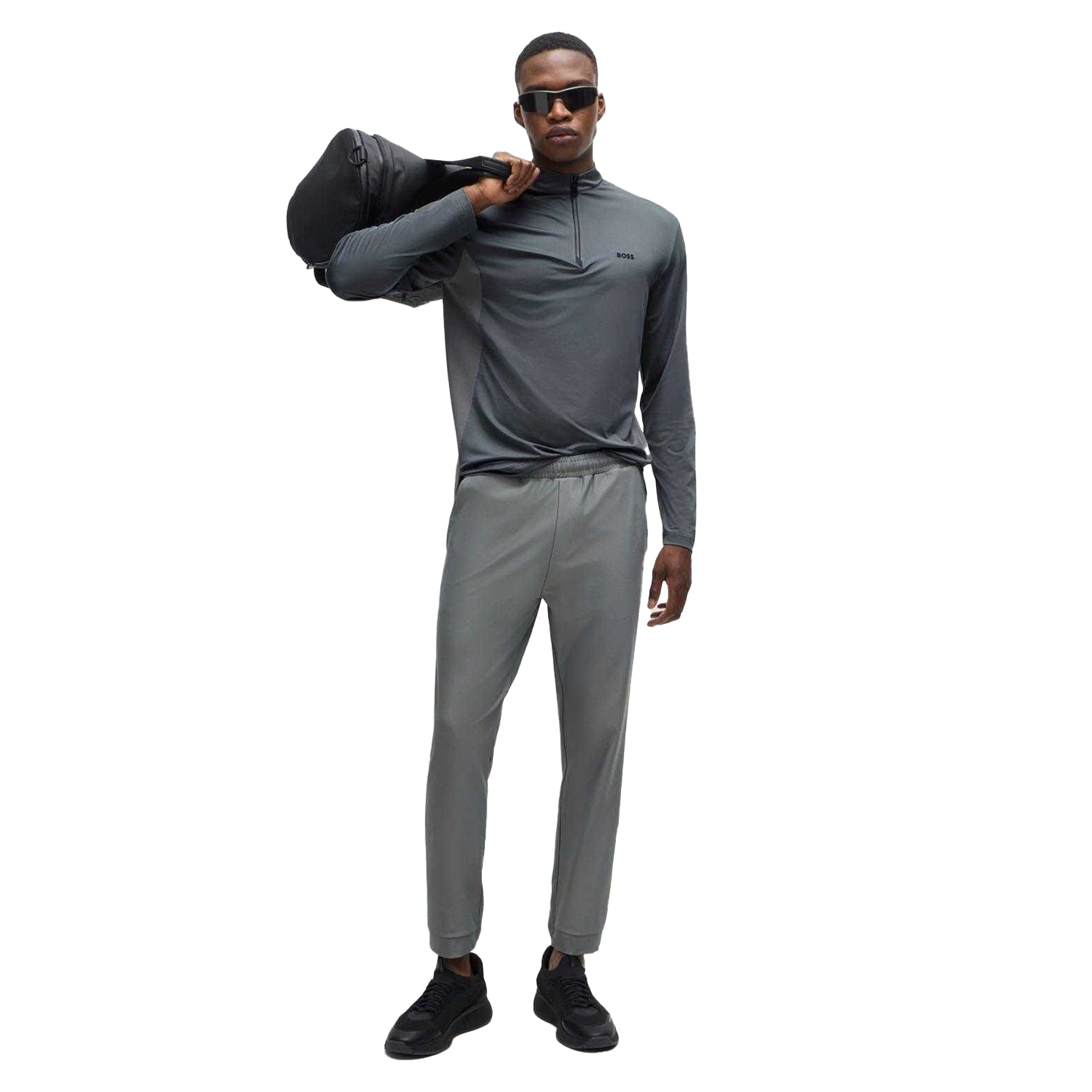 Beige - Lifestyle - Hugo Boss Mens Logo Reflective Sweatshirt