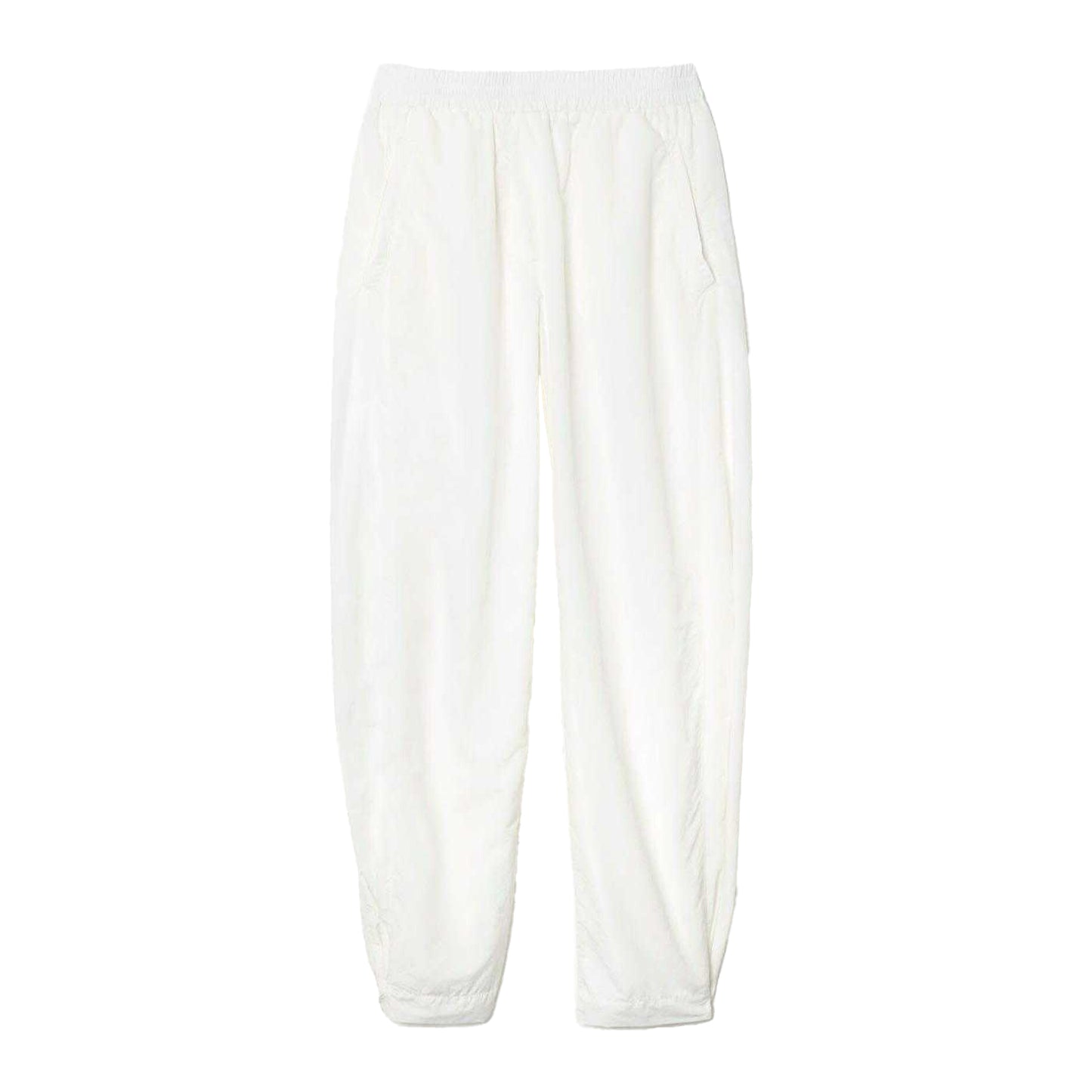 White - Front - Lacoste Womens-Ladies Nylon Wide Leg Jogging Bottoms