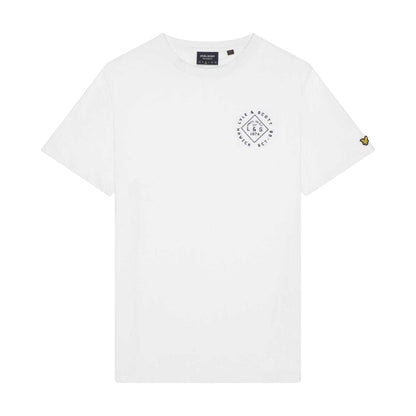 White - Front - Lyle & Scott Mens Stamp Logo T-Shirt