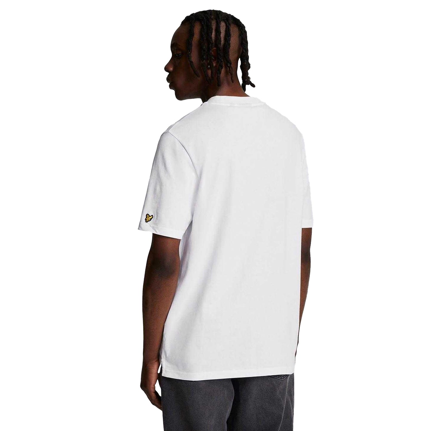 White - Back - Lyle & Scott Mens Stamp Logo T-Shirt