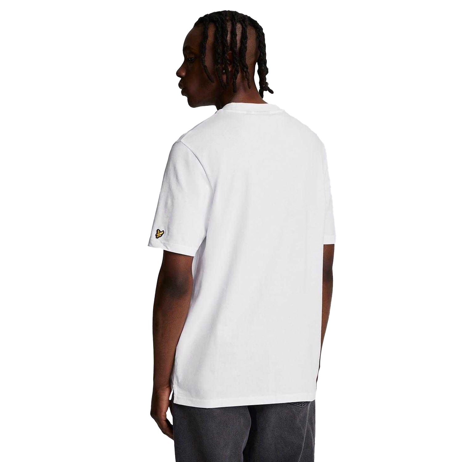 White - Back - Lyle & Scott Mens Stamp Logo T-Shirt