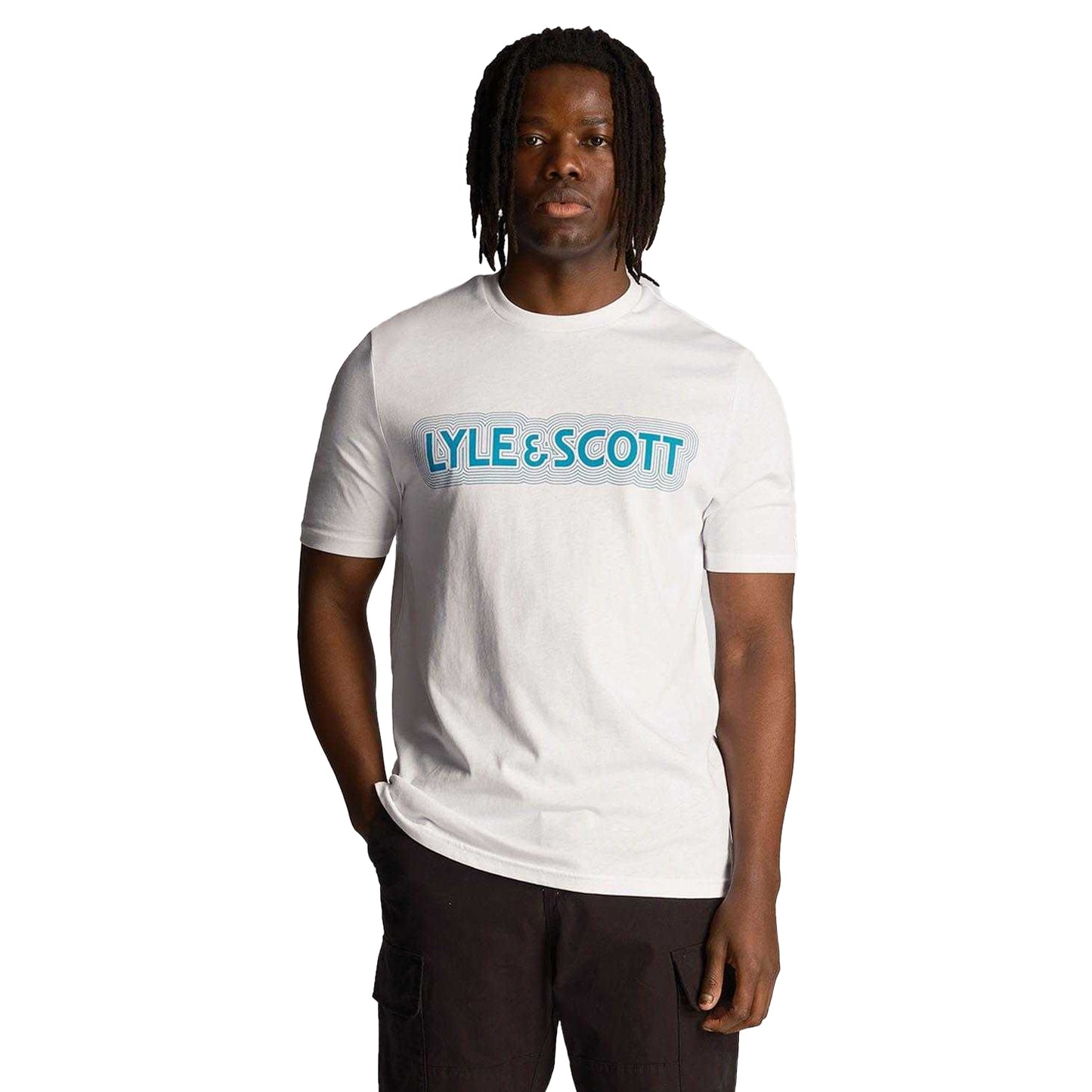 White - Side - Lyle & Scott Mens Vibrations T-Shirt