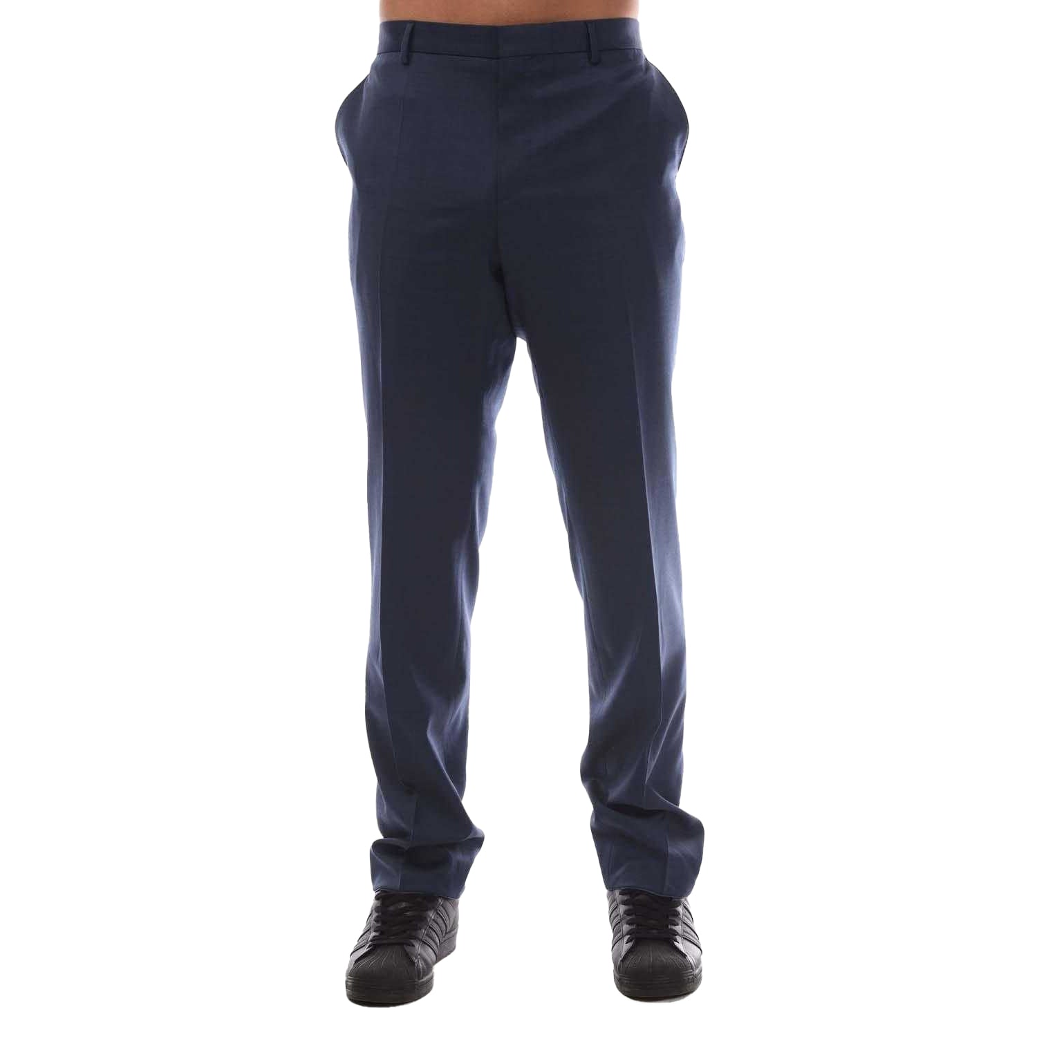 Navy - Front - Hugo Boss Mens Ben2 Trousers