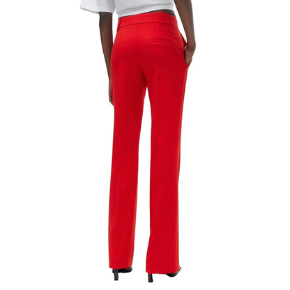 Red - Back - Hugo Womens-Ladies Hovani Regular Trousers