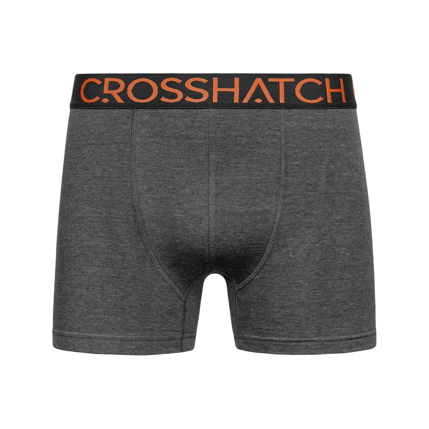 Grey - Back - Crosshatch Mens Chasma Boxer Shorts (Pack of 3)
