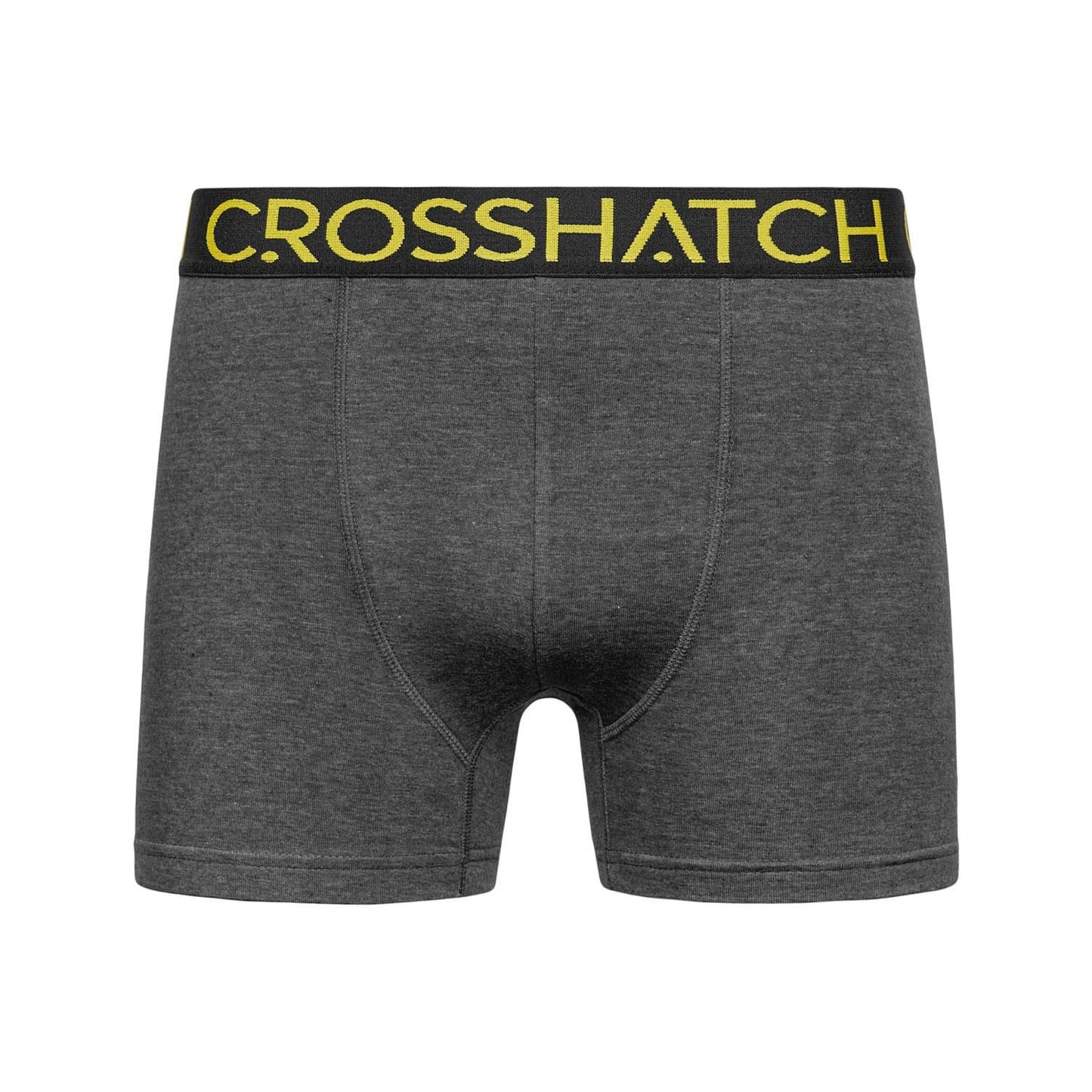 Grey - Lifestyle - Crosshatch Mens Chasma Boxer Shorts (Pack of 3)
