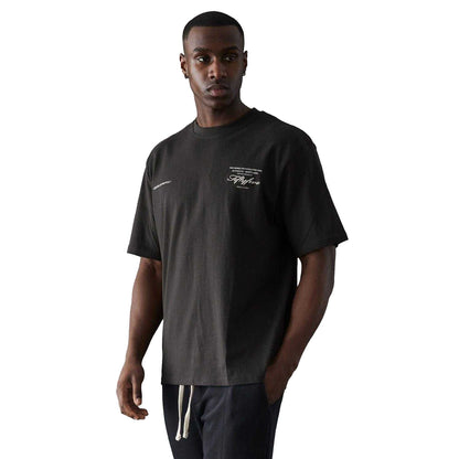 Black - Back - Fiftyfive Mens Bourges Crew Neck T-Shirt