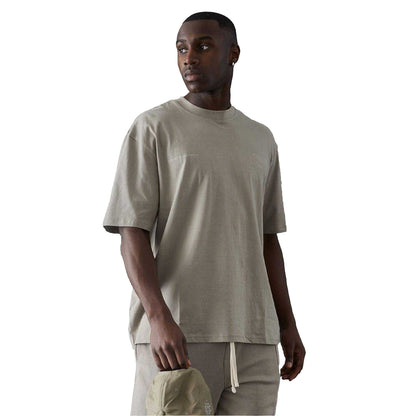 Stone - Front - Fiftyfive Mens Bourges Crew Neck T-Shirt