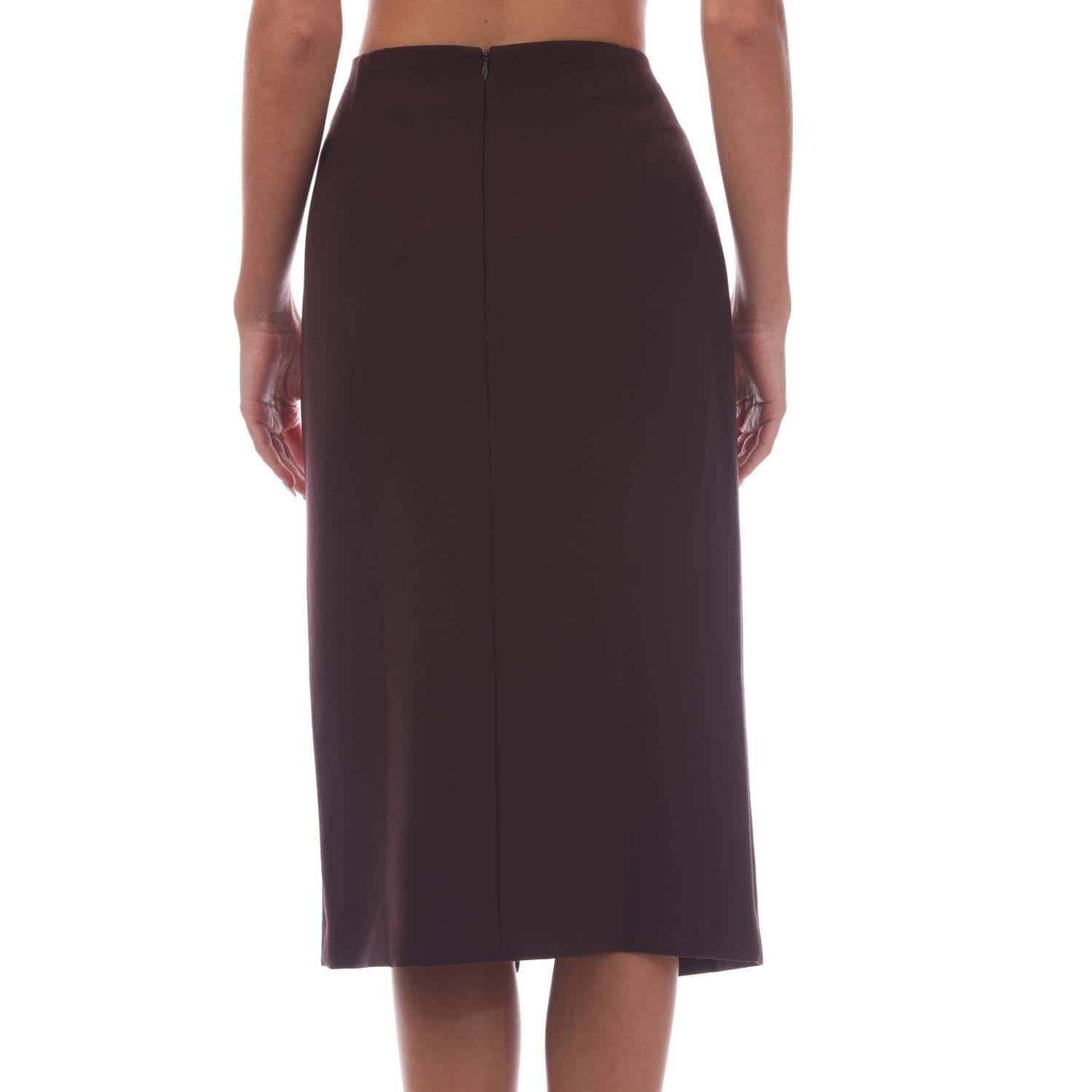 Red - Back - Boss Womens-Ladies Vepeplum Pencil Skirt