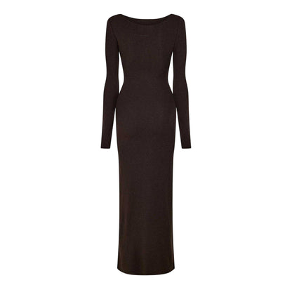 Chocolate - Back - WRSTBHVR Womens Maxi Dress
