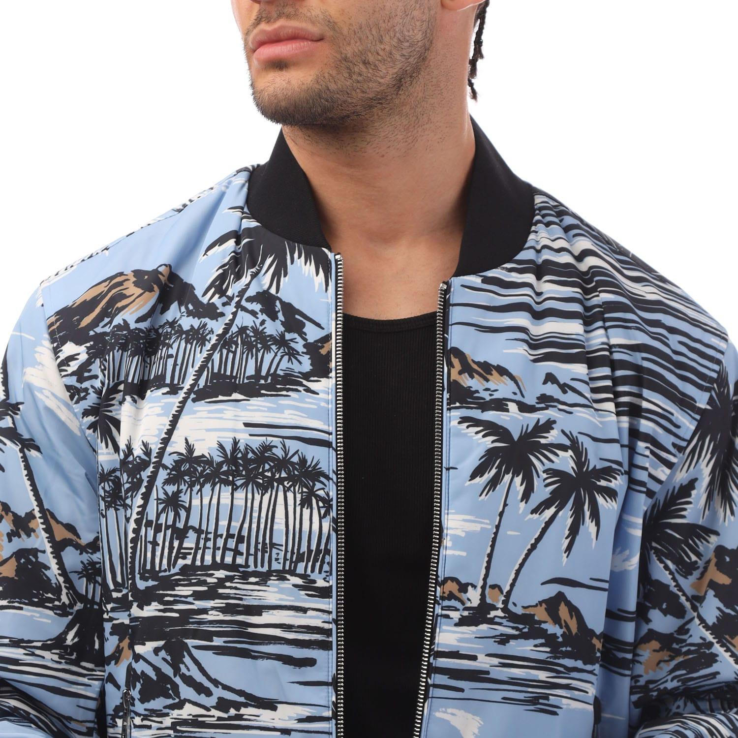 Blue - Lifestyle - Boss Mens Clovis Bomber Jacket