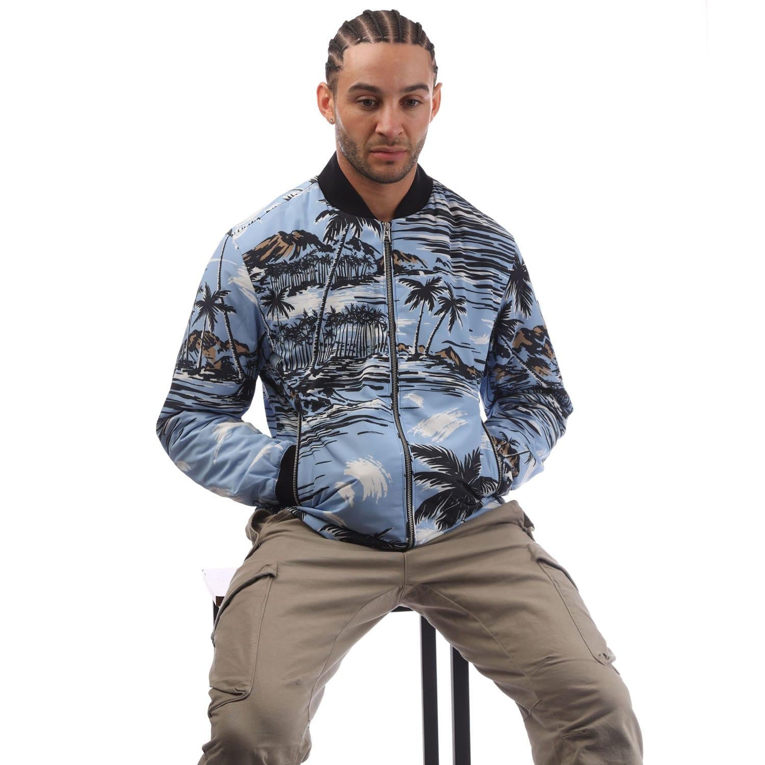 Blue - Pack Shot - Boss Mens Clovis Bomber Jacket
