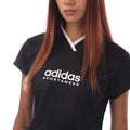 Black - Side - Adidas Womens-Ladies Tiro Colour Block Crop T-Shirt