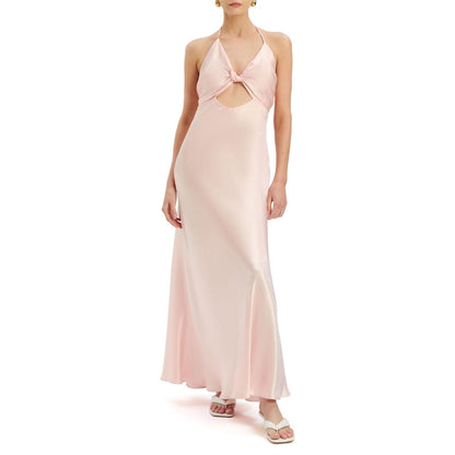Pink - Lifestyle - Bardot Womens Isola Halter Neck Viscose Maxi Dress