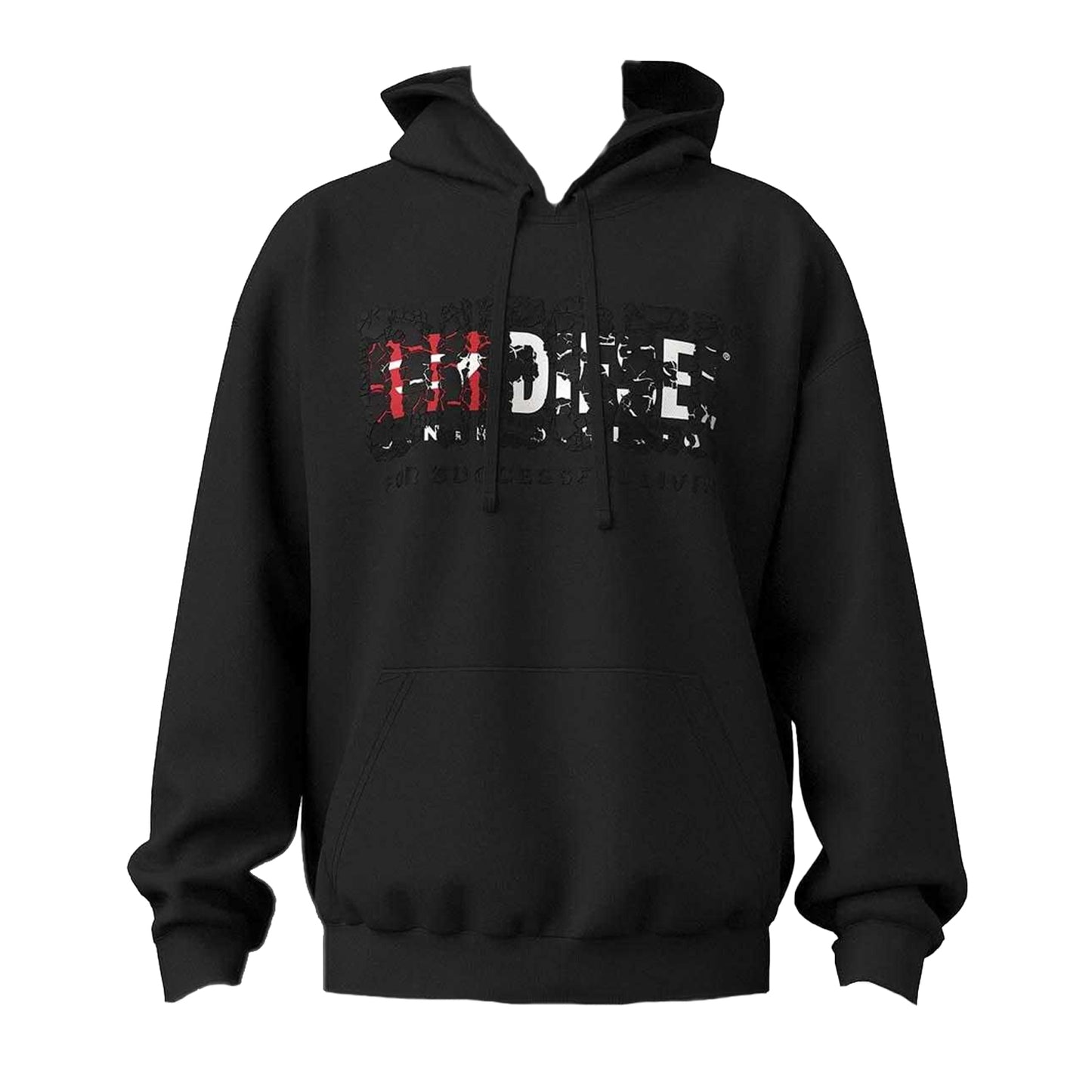 Black - Front - Diesel Mens S-Nable Logo Hoodie