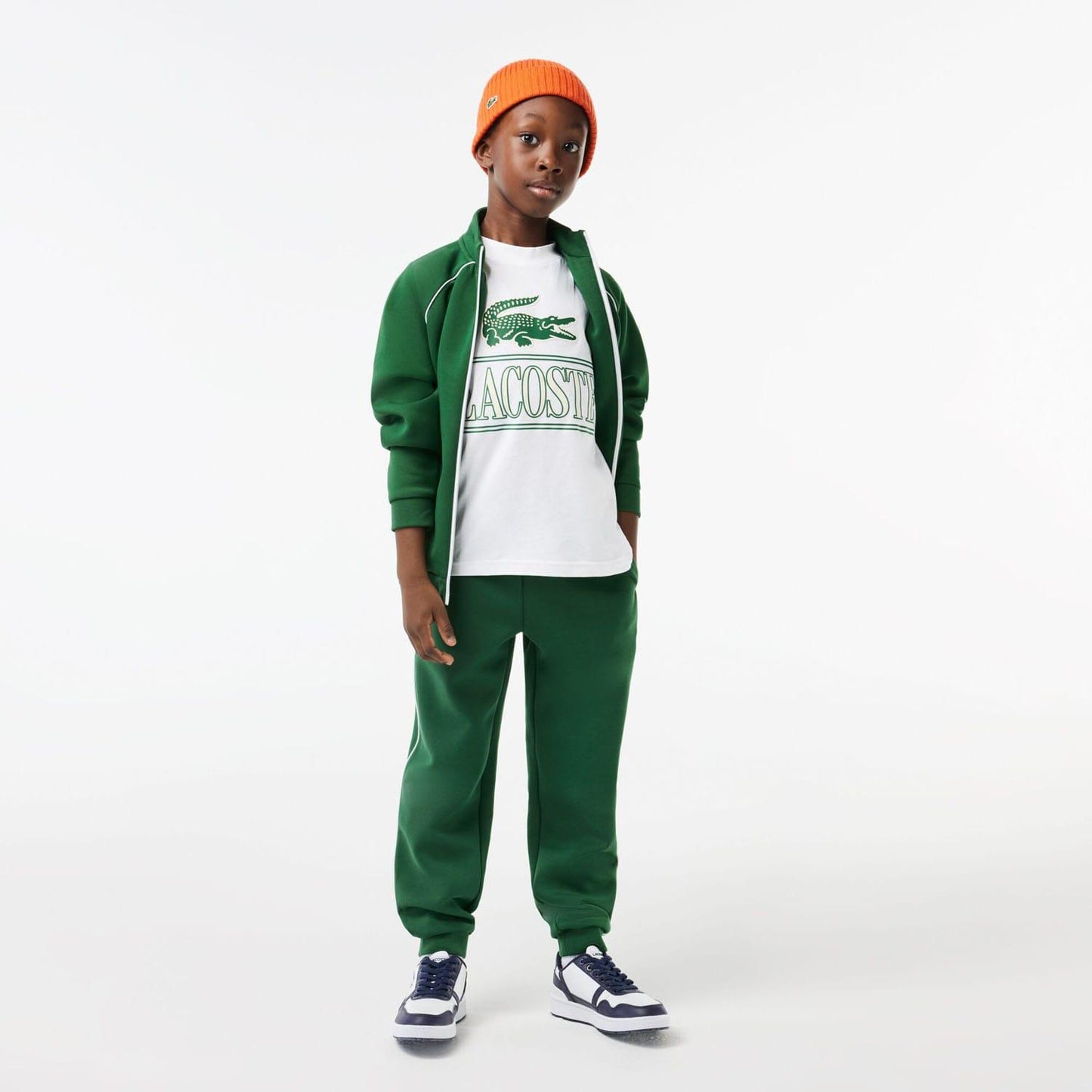 White - Lifestyle - Lacoste Childrens-Kids Logo T-Shirt