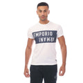 White-Navy - Front - Emporio Armani Mens Crew Neck T-Shirt