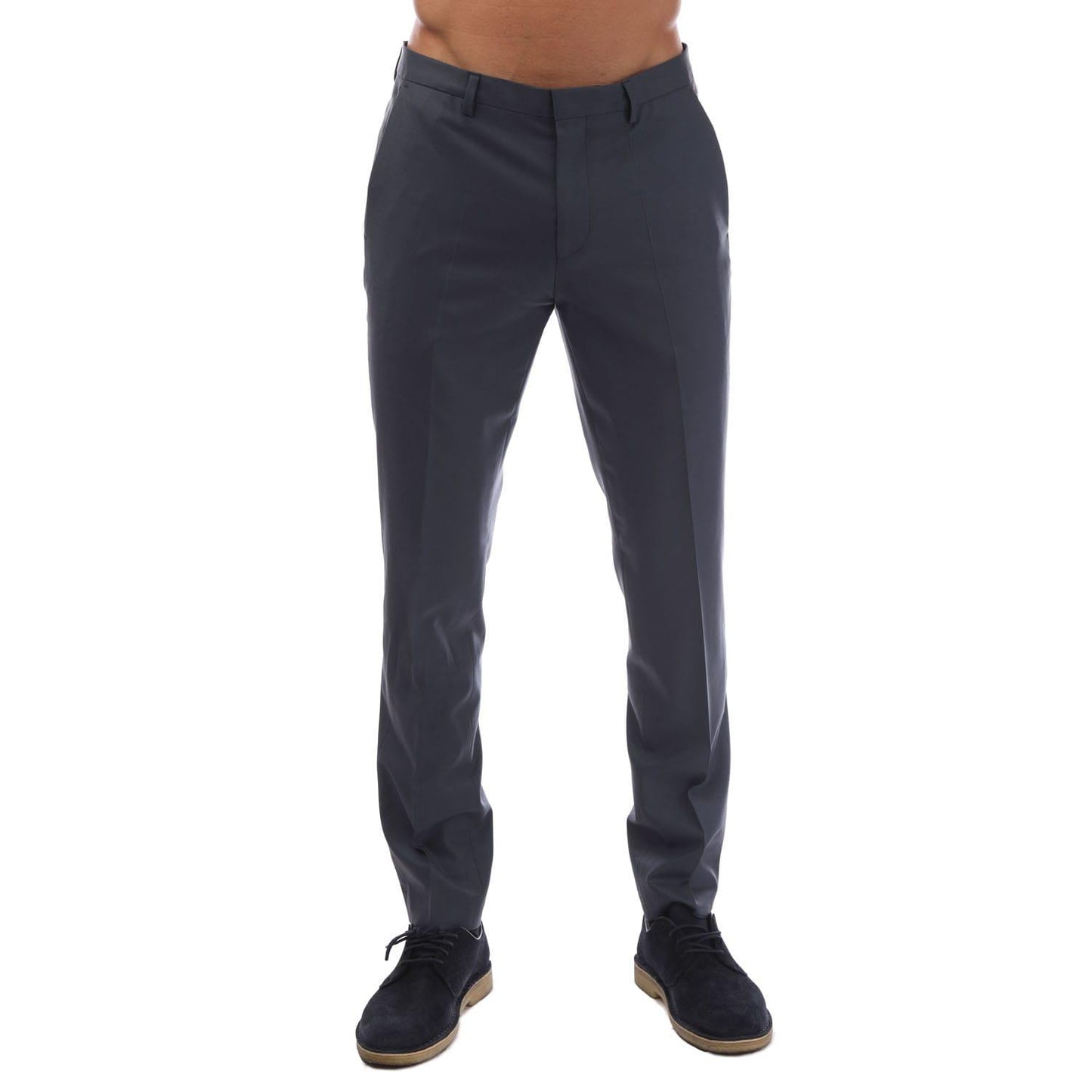 Blue - Front - Hugo Mens Hesten194 Trousers