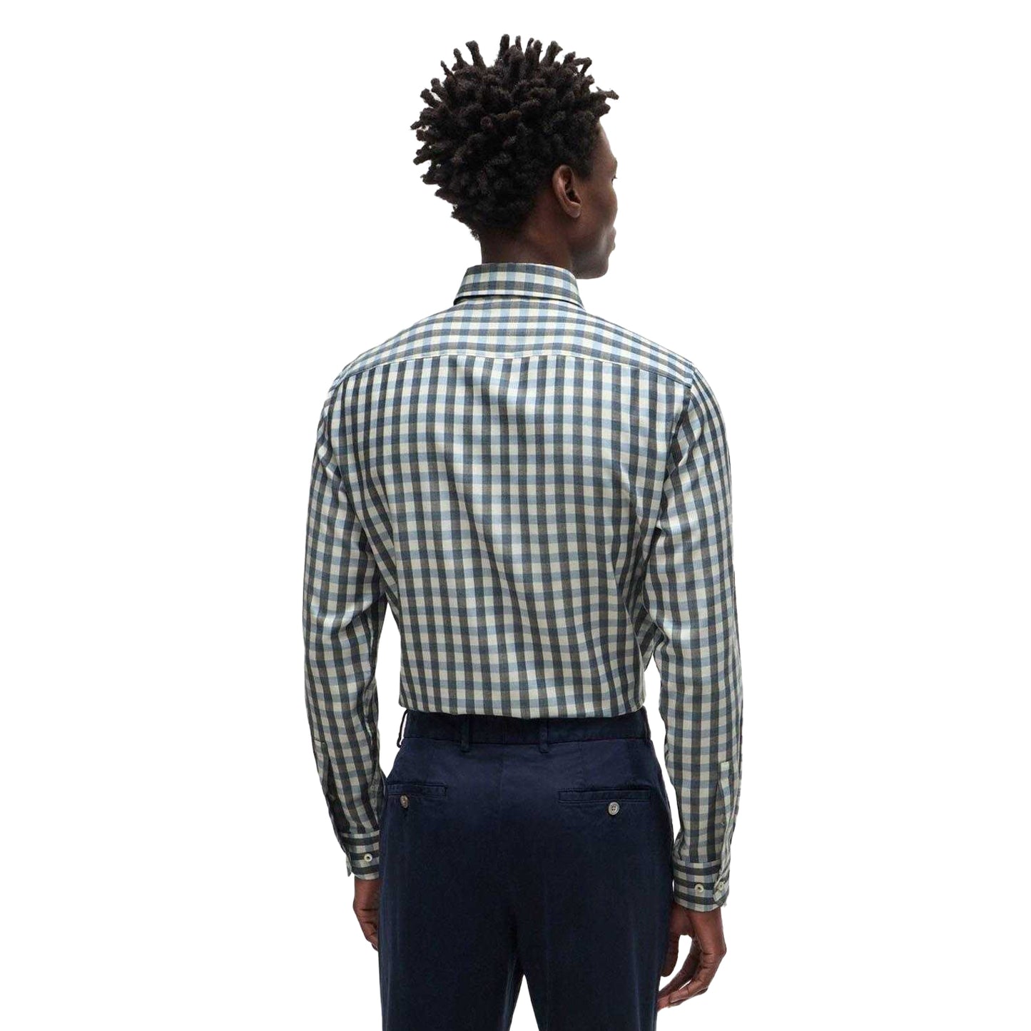 Blue - Back - Boss Mens C-Hal Casual Shirt