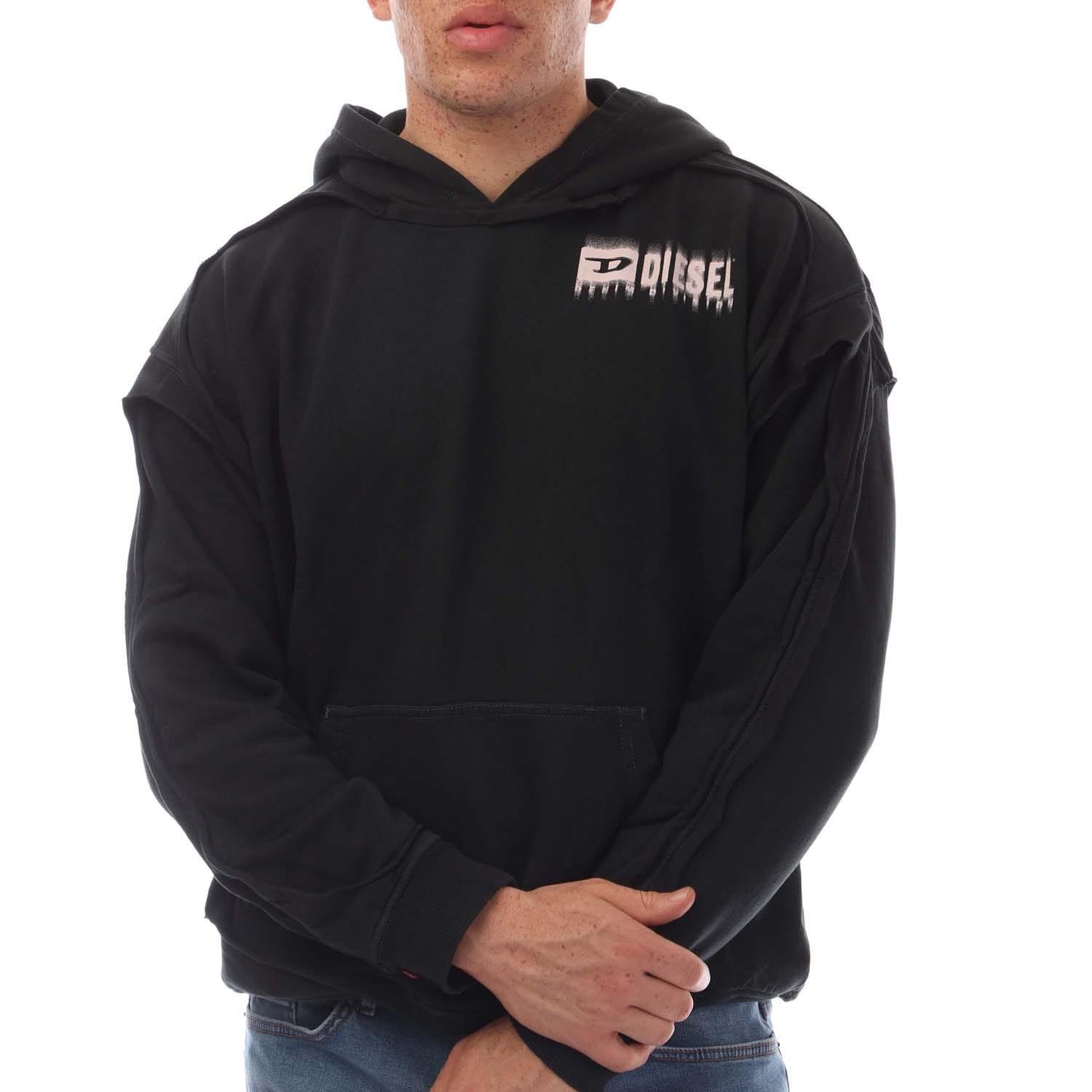 Black - Pack Shot - Diesel Mens S-Boxt Hoodie