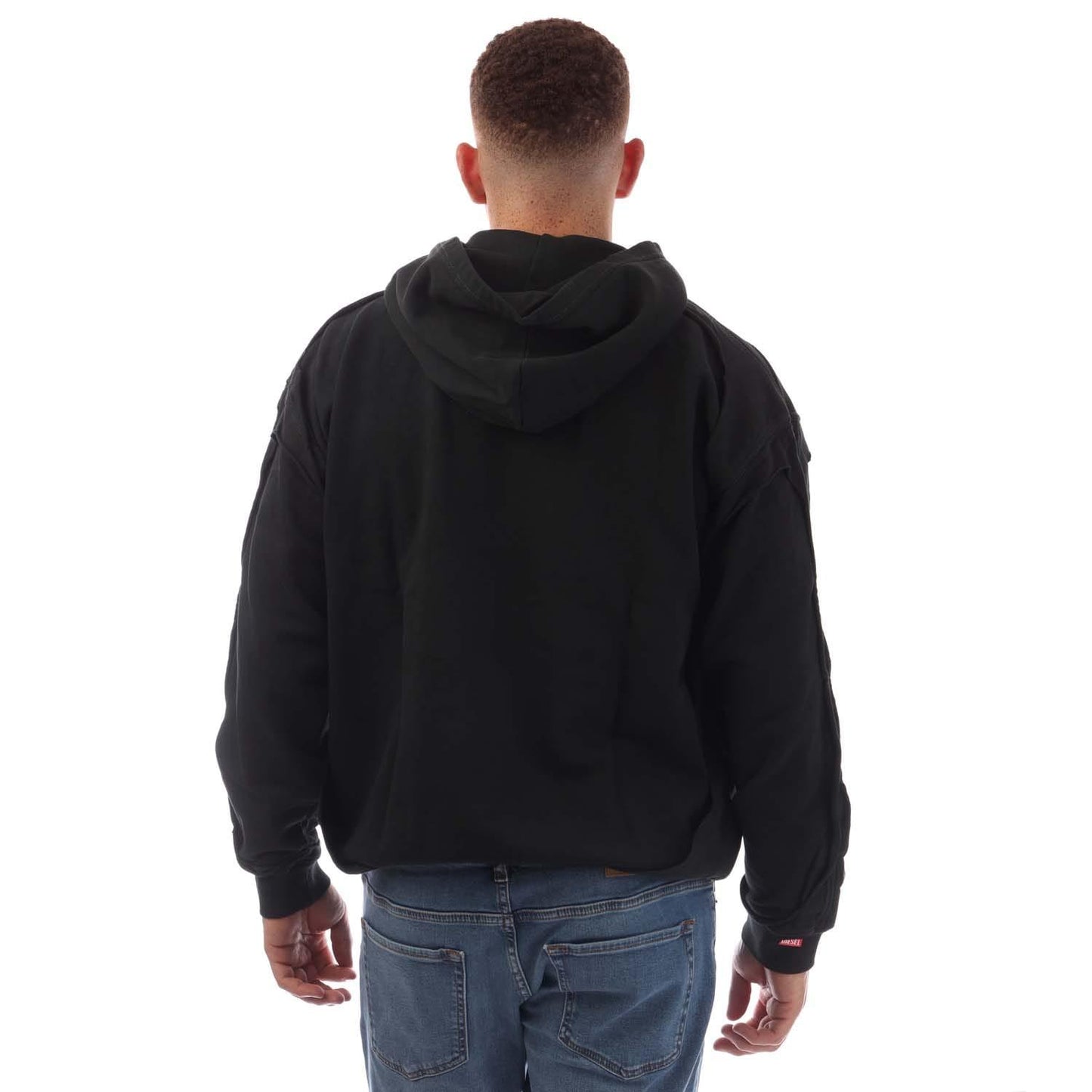 Black - Back - Diesel Mens S-Boxt Hoodie