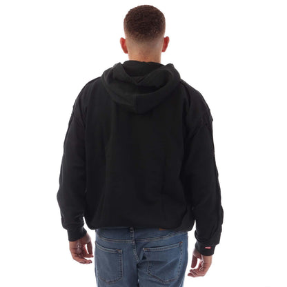 Black - Back - Diesel Mens S-Boxt Hoodie