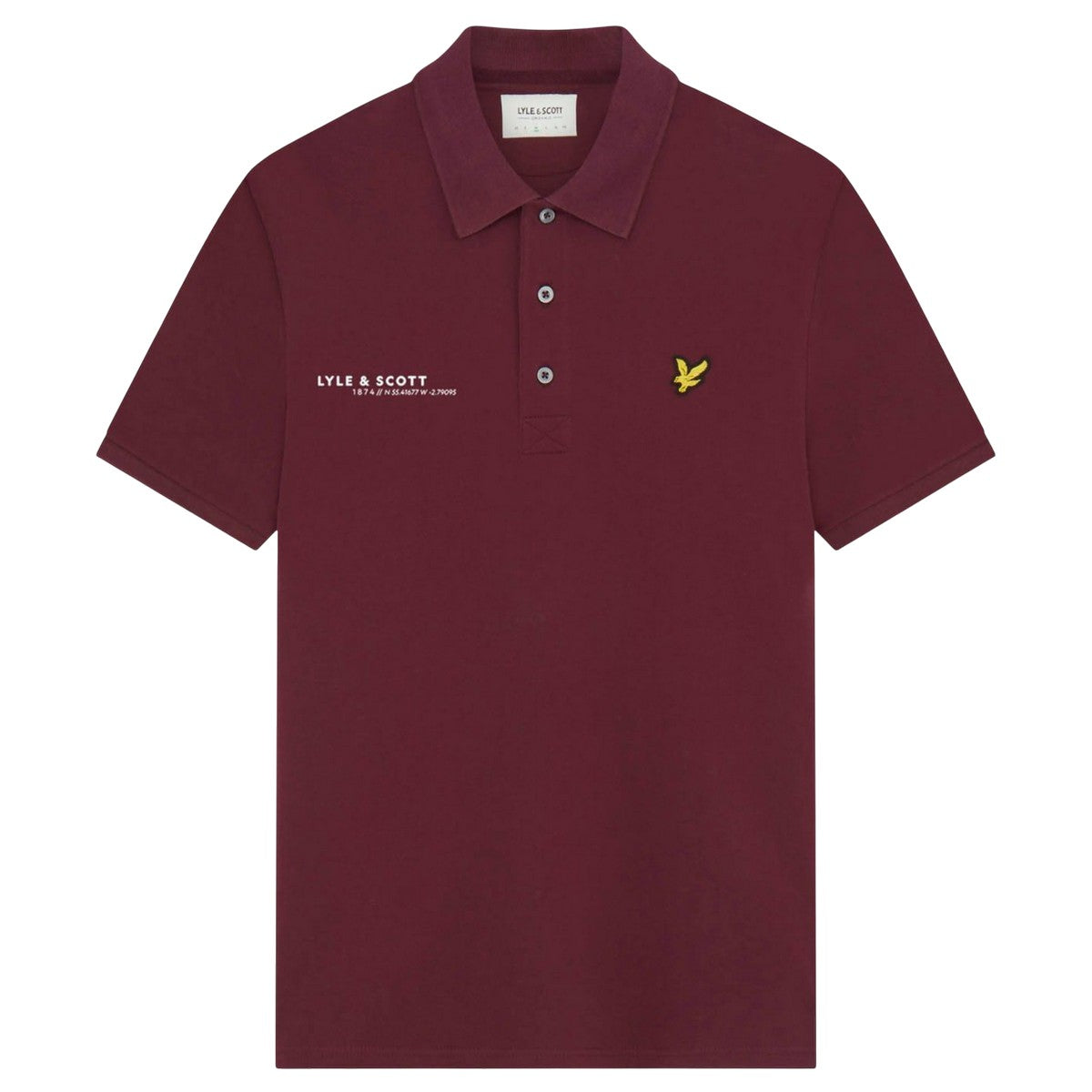 Burgundy - Front - Lyle & Scott Mens Coordinates Polo Shirt