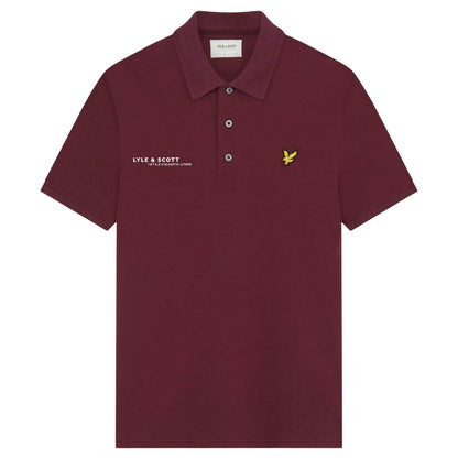 Burgundy - Front - Lyle & Scott Mens Coordinates Polo Shirt